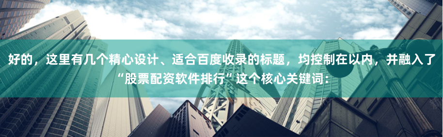好的，这里有几个精心设计、适合百度收录的标题，均控制在以内，并融入了“股票配资软件排行”这个核心关键词：